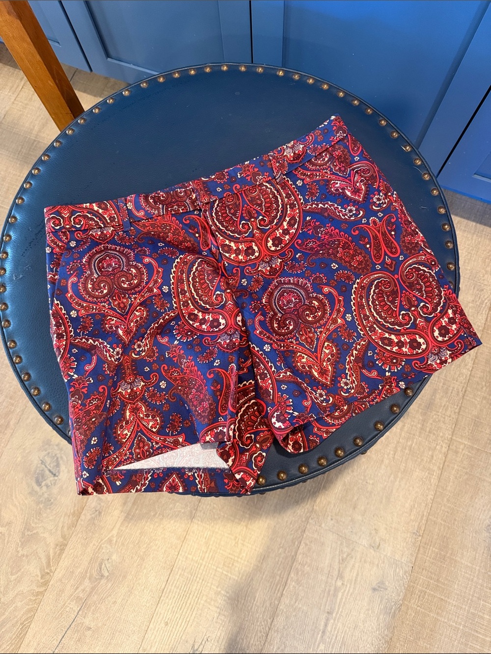 Banana Republic Paisley Print Skort in Red and Blue